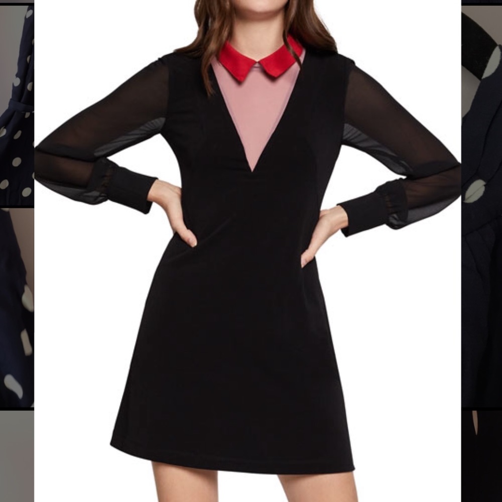 BCBG “Two-fer” collared dress